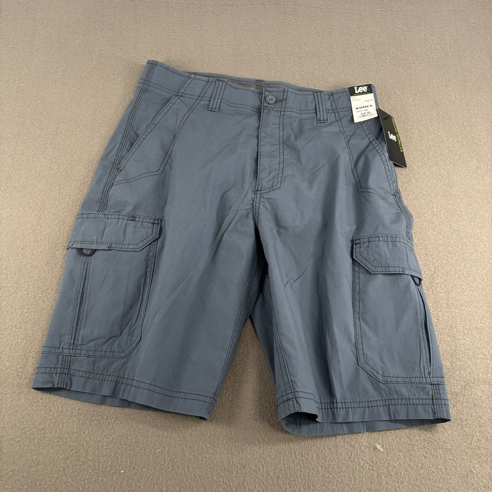 Lee Extreme Motion Cargo Shorts Mens Size 32 Slate Blue Outdoor 102187013